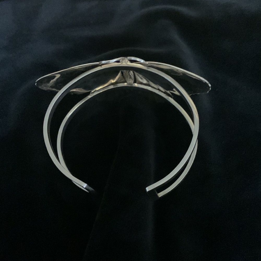 Large Silver Butterfly Bracelet - Picture 3 of 11